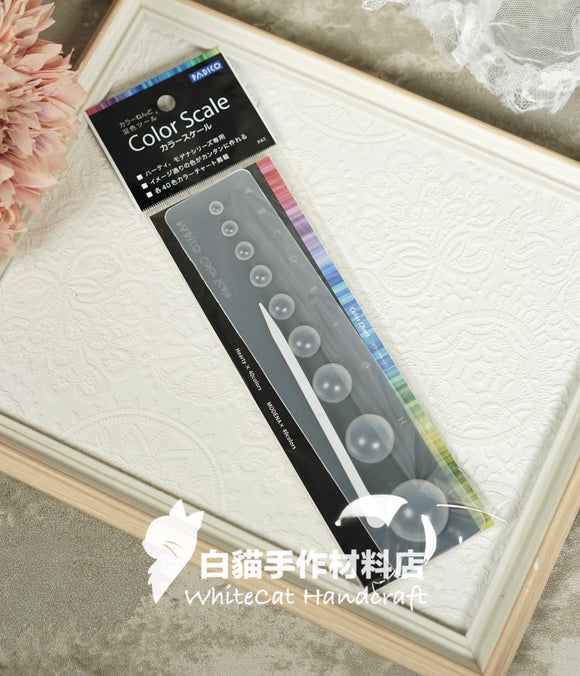 T046 日本 Padico Color Scale 黏土調色卡 取量器